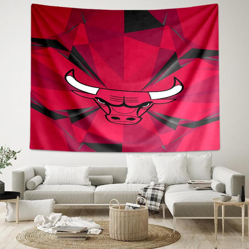 1pc Chicago Bulls logo Tapestry, Living Room, Bedroom, Office, Party Decor, Ideal Festive Gift