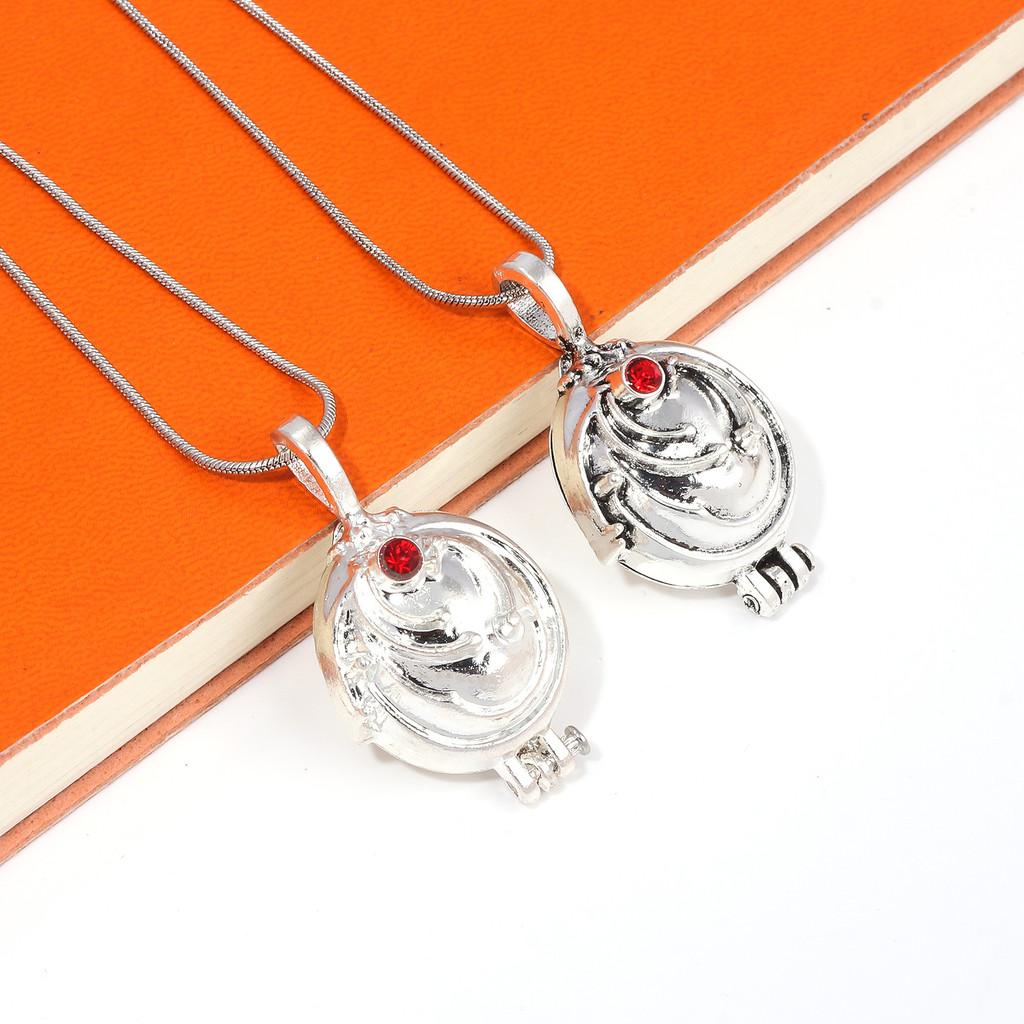 Vampire The Diaries Red Rhinestone Decoration Openable Alloy Necklace For Fans