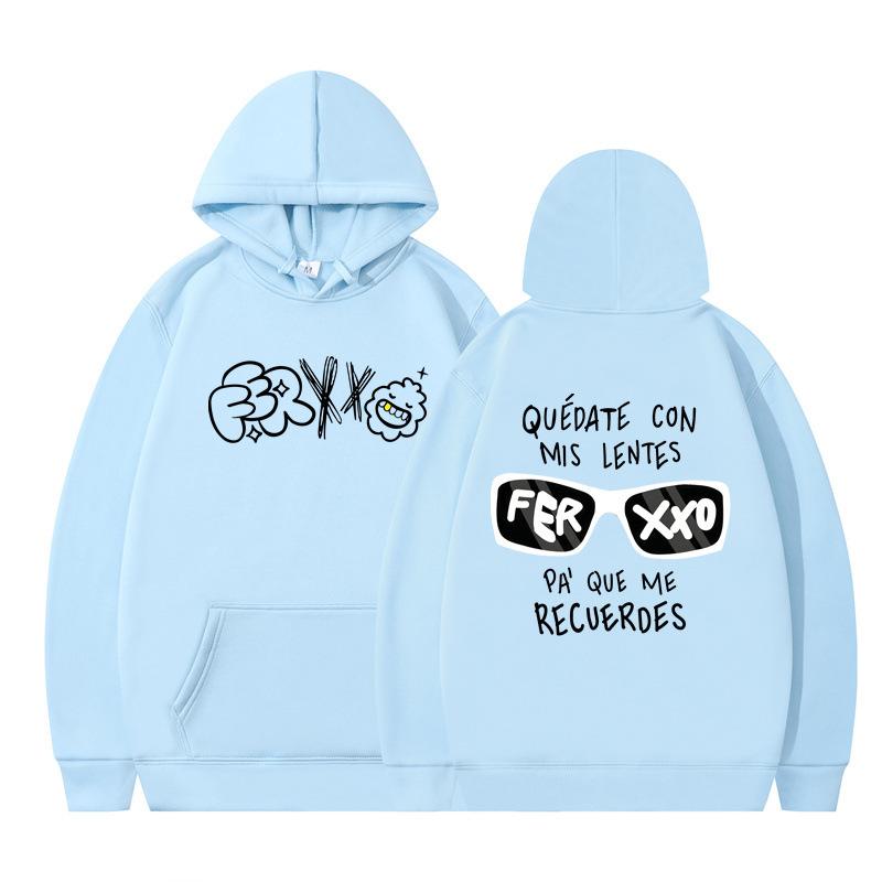 Podzim a zima Nový potisk Rap Singer Trendy značkový hip-hopový svetr Pánská volná ležérní mikina s kapucí