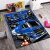 Blue Tanker Truck Comic Collage Print Area Rug Non‑Slip Rectangular Floor Mat Vehicle Lover Decor Rug for Gaming Room Living Bedroom