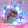Zoestar Mermaid Costume Headband Light Up Starfish Headbands Seashell Headpiece for Women