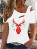 Women's New Casual  Top  Christmas  Halloween Christmas Gift Tops Shirt Blouse