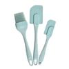 Silicone Oil Brush and Spatula Set, High Heat Resistant Silicone Basting for Bakery and Cooking (Green/Pink))