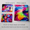 Vibrant Lion Illustration. Bedding Duvet Cover Sets Duvet Covers Pillowcases Gifts (1 * Duvet Cover 2 * Pillowcases, Without Duvet Insert)