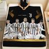 FC Juventus, Manta de Franela con Estampado, Alta Calidad, Cómoda para Todas las Estaciones, Decoración del Hogar, Calidez y Confort, Perfecta para Regalos.