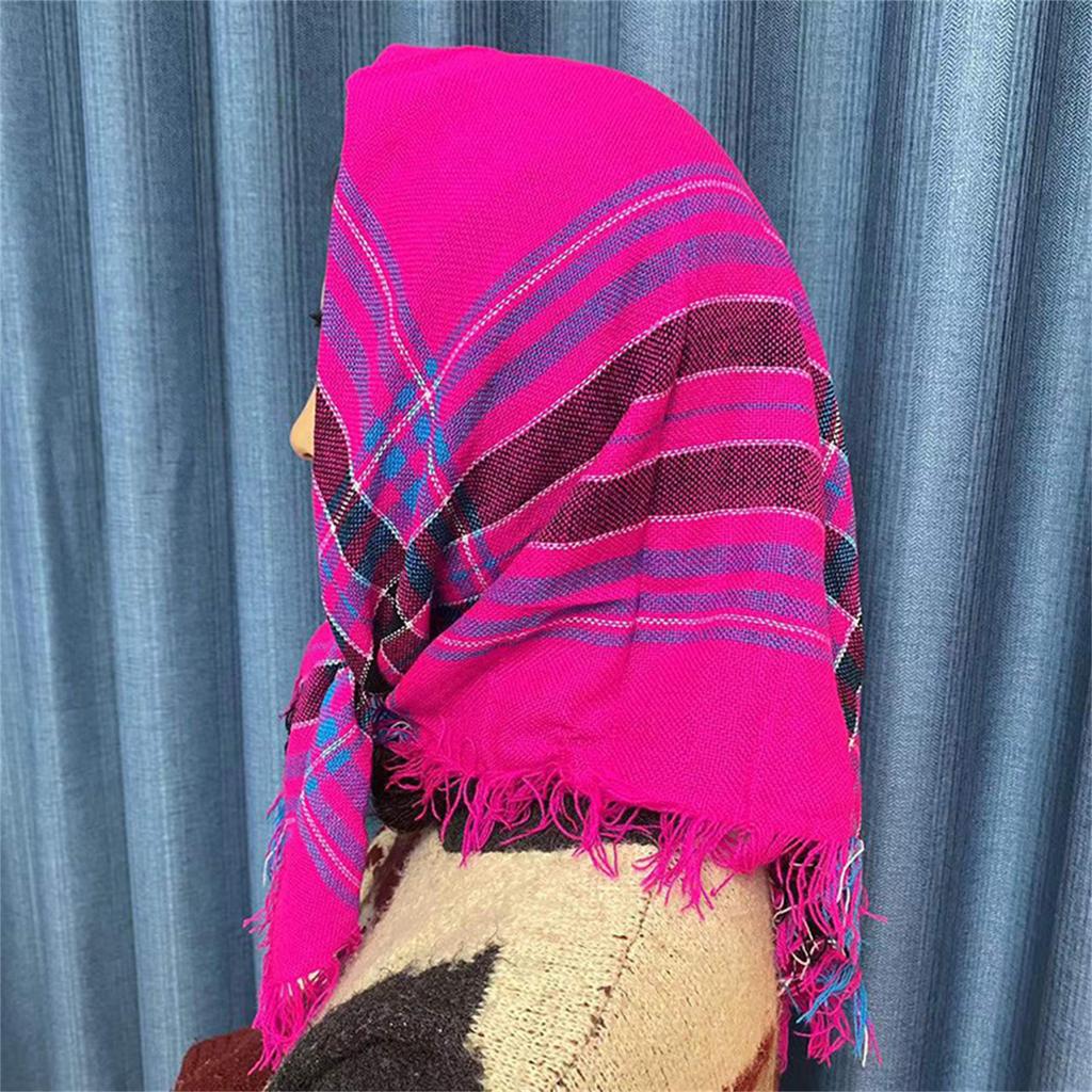 Multiuse Plaid Scarf Shawl Wrap Soft Breathable Bandana for Urban Women Fashionable and Comfortable for Various Ages