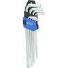 Set of Long Ball-head Hex Keys - Brilliant Tools - BT045019 - Hardened Steel - 9 Pieces