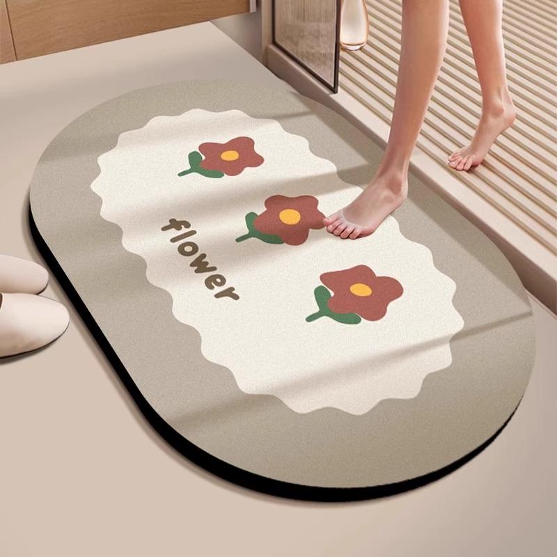 Simple Diatom Mud Mat Absorbent Dirty Quick Drying Can Be Cut Foot Mat Household Bathroom Door Bathroom Mat