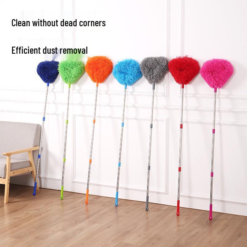 Telescopic Ceiling Fan Blade Dusting Brush - Creative Household Cleaning Tool with Fiber Bristles