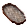 Begonia Flower Glass Tray Countertop Snack Home Decors Jewelry Organizer for Dining Room