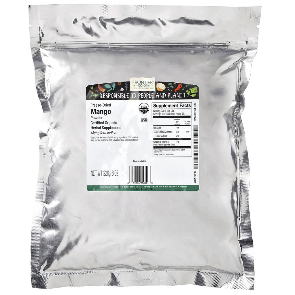 Frontier Co-op Freeze-Dried Mango Powder, 8 Oz (226 G)