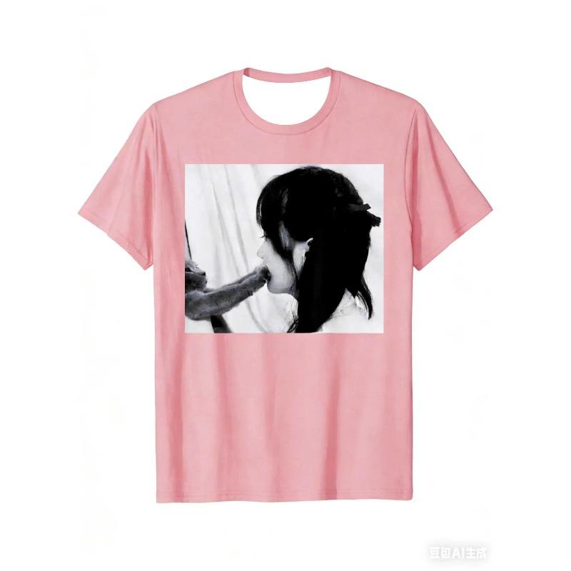 2026 Summer New Men s Fun Cat Pattern T-shirt with Black Background and White Cat Pattern Is A Hip-hop Cat Enthusiast T-shirt S