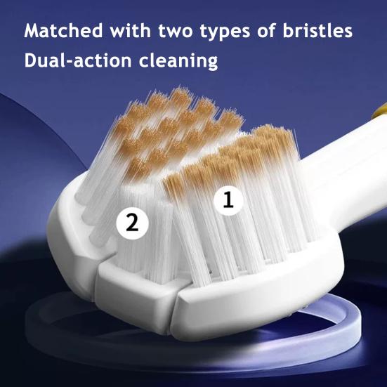 4/6Pcs Three Sided Toothbrush with Tongue Scraper Soft Toothbrushes Multi-Angle Deep Cleaning Tongue Scraper Toothbrush
