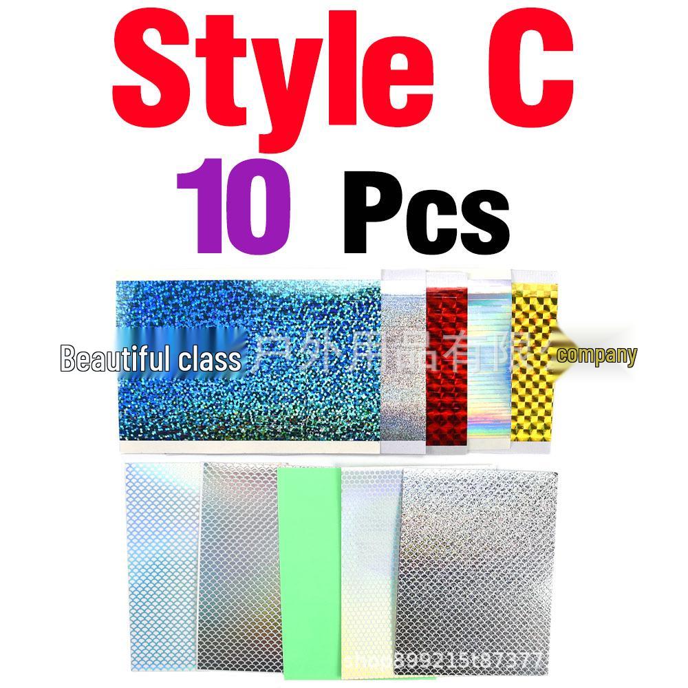 DIY Olta Yemleri İçin 10 Adet Lazerli Parlak Balık Pullu Çıkartma