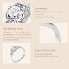 Bamoer Romantic 1CT Moissanite Ring 925 Sterlin Silver D Color Moissanite Stackable Promise Wedding Ring Party Gift