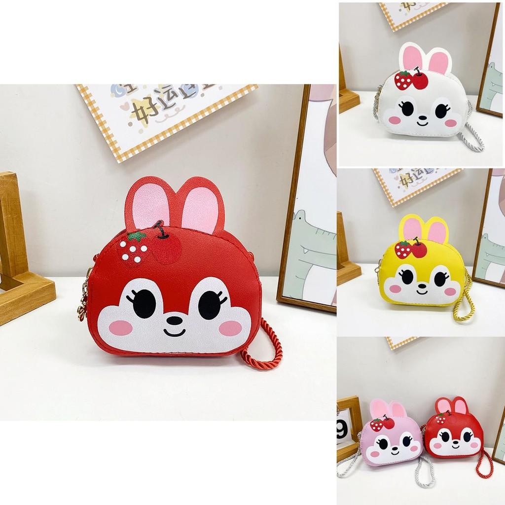 Stylish Toddler Mini Coin Bag For Girls Featuring Fun Rabbit Print And Colors