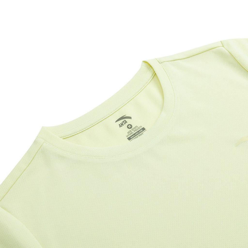 Anta Quick-Drying Round Neck Solid Color T-Shirt Women Tops Princess-Green 962427101-3