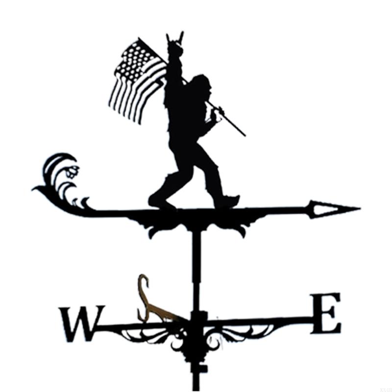 KX4B Paint Gardening Garden Decoration Sign Weather Vane Retro Farm Scene Garden Stake Weathervane Professional Tools
