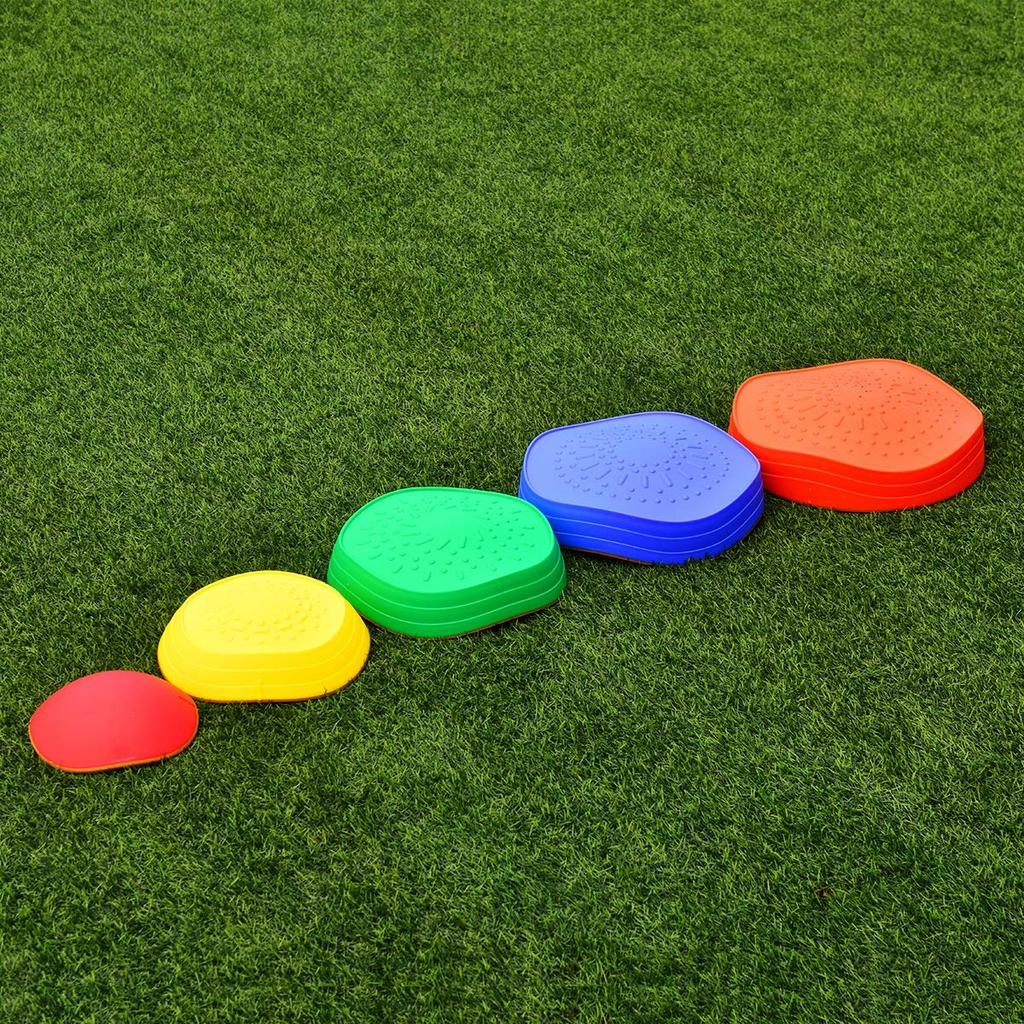 GYMAX Balance Stones, Balance Beam, Indoor/Outdoor Toy for Children, Balance Practice, Educational Toy, Parent-Child Game, Color Perception, Motor Ski