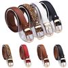 Fashion Women Faux Leather Alloy Pin Buckle Waist Strap Belt Slim Waistband