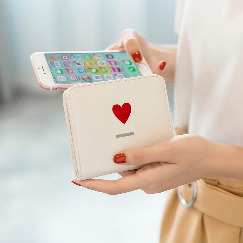 Xiangyin Women's Mini Wallet: 2024 Korean Ultra-Thin Folding Leather Wallet - Cute & Simple for Students