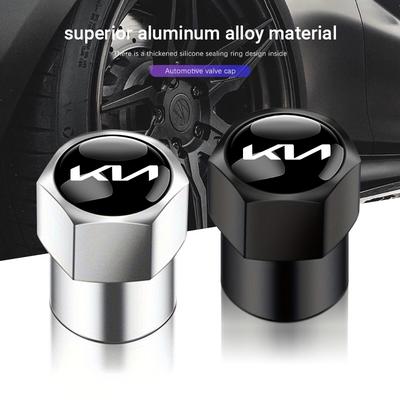 4Pcs Car Tire Valve Stems Cap Tire Valve Accessories For K3 Sportage Carnival K5 Seltos Pegas KX1 EV5 Sonet EV6 K4 EV3 Ceed