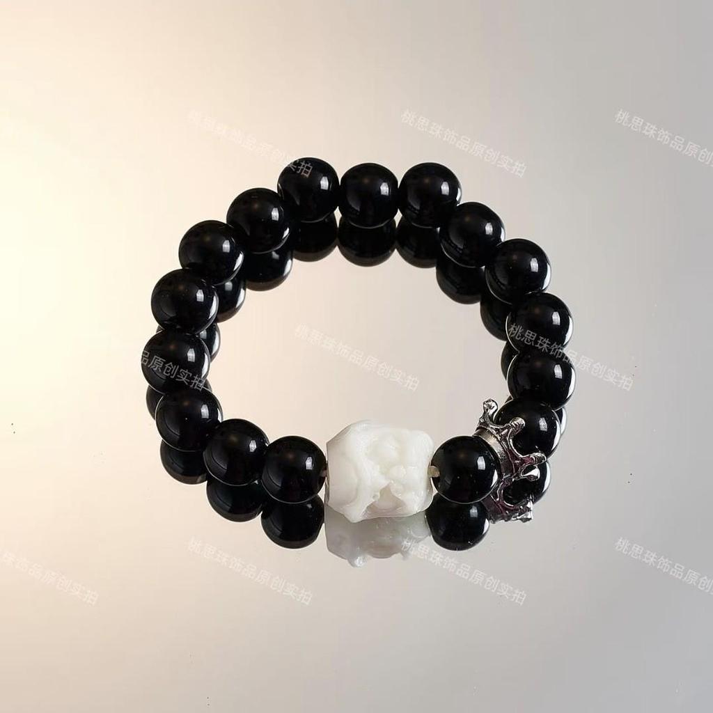 Retro Chinesische Tinte Perlenarmband - Dark Trend Geschenk für Männer