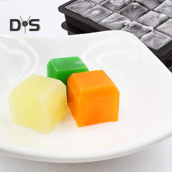 Silikonowa foremka do lodu z pokrywką 15 i 24 gniazda Elastyczna forma na kostki lodu, czekoladę, galaretkę Bezpieczna do mikrofalówki i zamrażarki Narzędzia do pieczenia do samodzielnego przygotowywania deserów i