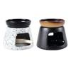 Stylish Ceramics Essential Oil Burners with Bowl and Tealight Candle Spoon for Aromatherapies and Relaxation Room Decors