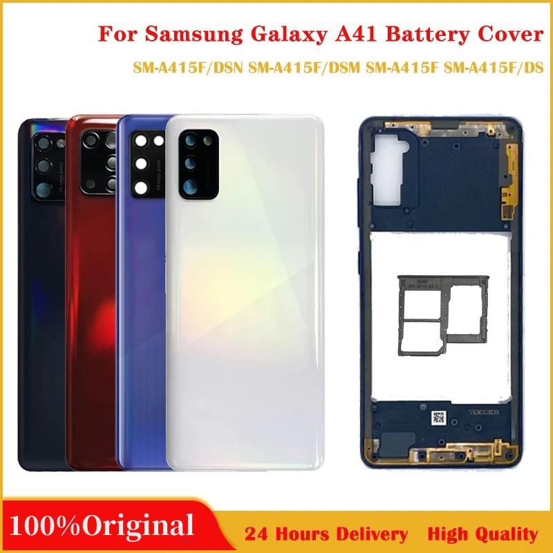 

Оригинальный корпус для Samsung Galaxy A41 A415F A415, средний корпус, крышка батарейного отсека, задняя крышка, ремонт объектива камеры
