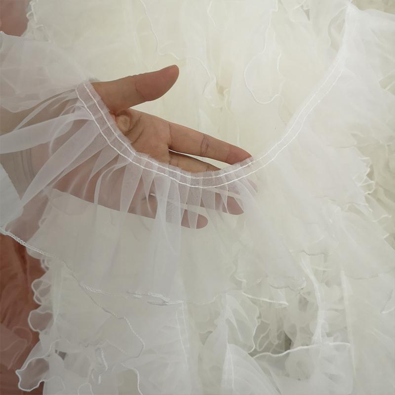 

Многоцветный, ширина 10 см, цена 1 метр, кружевные аксессуары, органза, зашифрованные складки, абрикосовый цвет