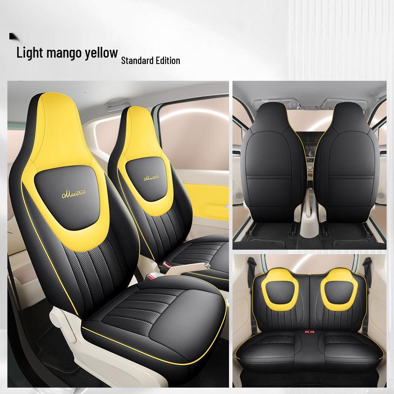 2024 Wuling Hongguang MINI Macaron Car Seat Cover, Third Gen, Cartoon Design, Universal Fit, Full Coverage for All Seasons, 170km.
