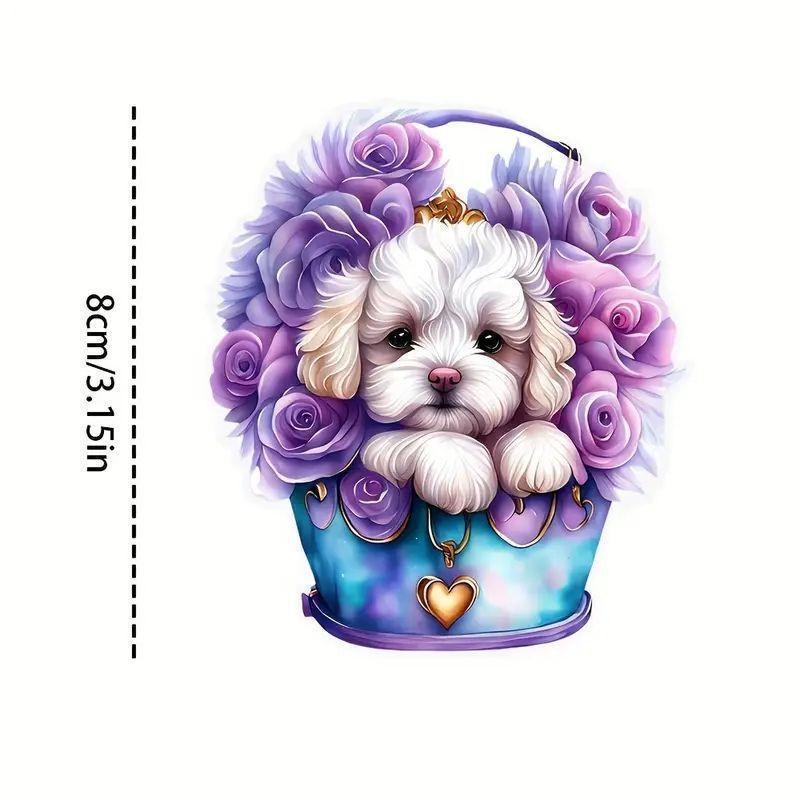 

Unique Acrylic Cartoon Dog And Flower Decoration For Personalized Vehicle Interiors