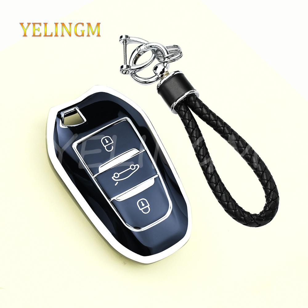 Tpu For Peugeot 4008 5008 308 408 508 2008 3008 Citroen C4 C4L C6 C3-Xr Picasso Ds3 Ds4 Ds5 Shell Fob Car Remote Key Case Cover