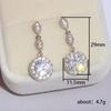 Green Sky Douyin Super Flash Zircon Fringed Earrings, Long Round Bag Earrings for Women, Trendy Korean Temperament Ear Jewelry for Women