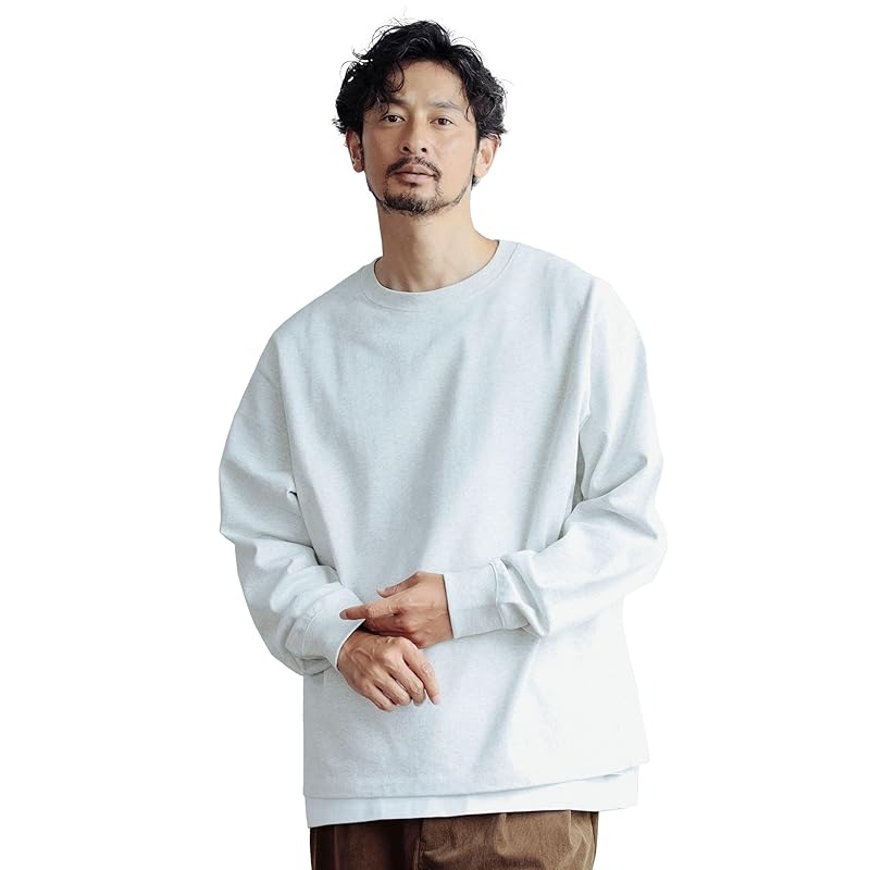 

[Beaming life store by BEAMS] L/S TEE B:RelaxFitH/W_CN men s ASH S_92140229147