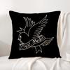 L-Lil Peep H-Hell Boy Pillow Case Natural Linen Organic Fabric Double-Sided Printing Breathable Perfect For Home Decor