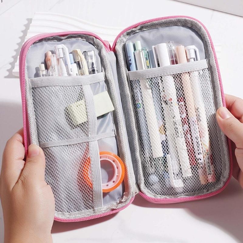 Pencil Bag Big Capacity Pen Case Handheld Pen Bag Pouches Pencil Holder Aesthetic Stationery Bag School Office Supplies