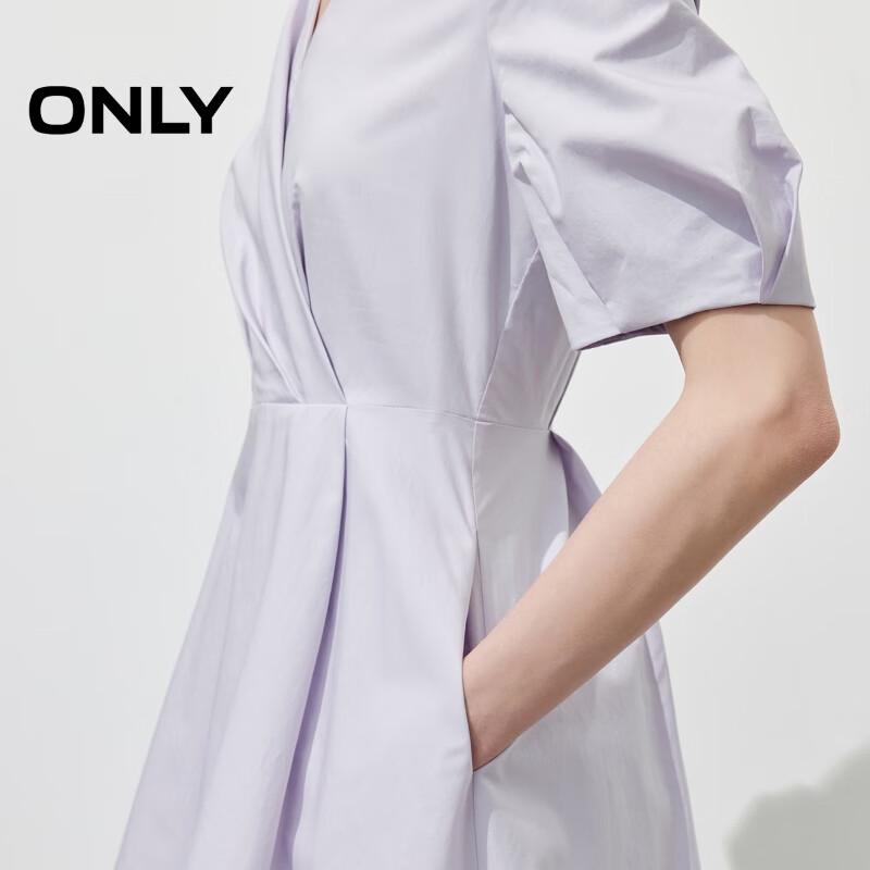 ONLY Women's V-neck Puff Sleeve A-line Short Dress