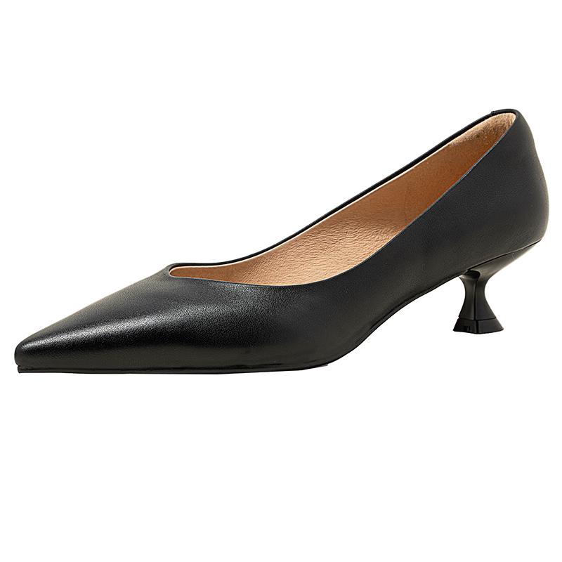 COMELY Women s Elegant Pointed Toe Mid-Heel Pumps 36