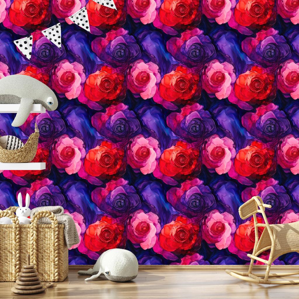 Ink wallpaper violet, red, purple and indigo 50x1000