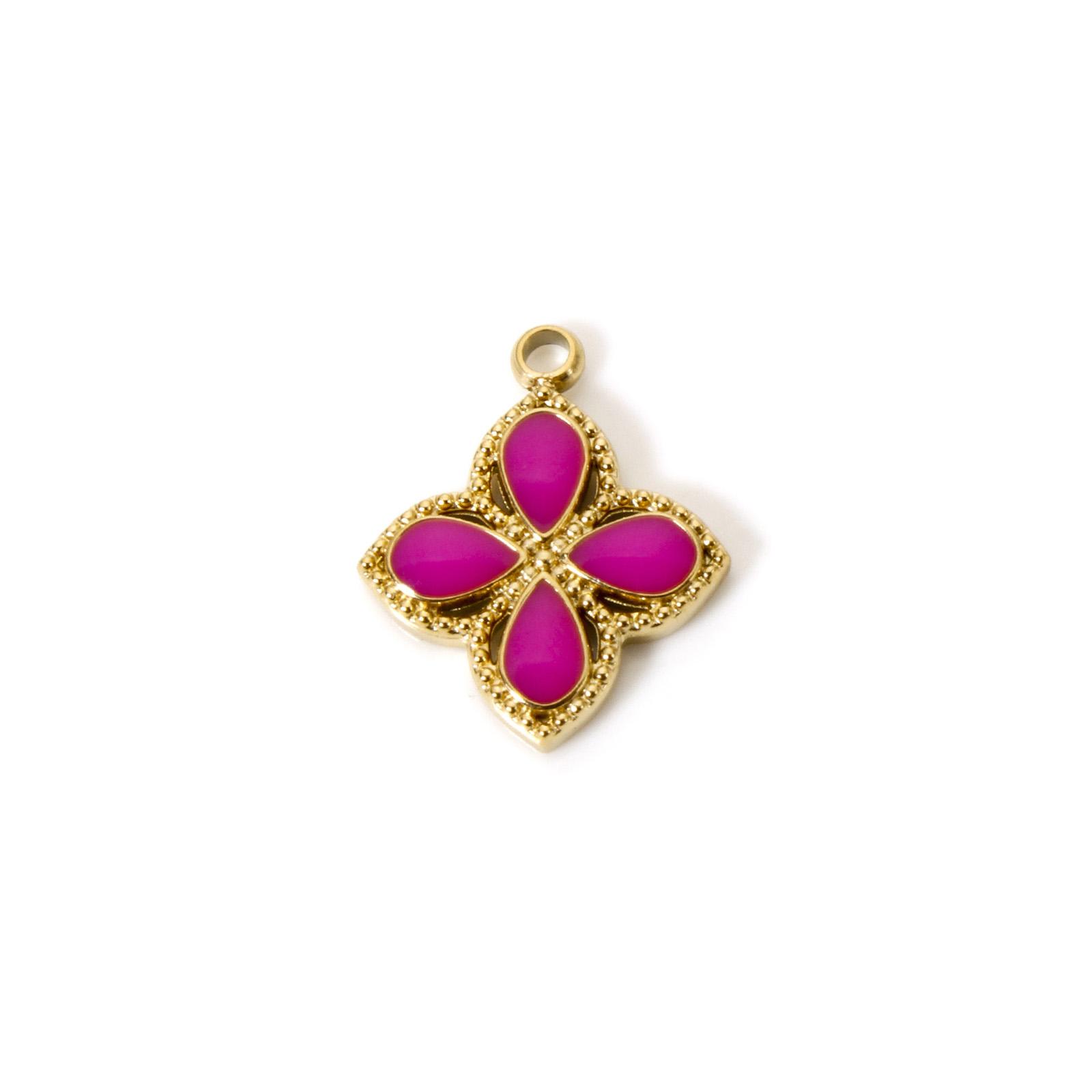 

1 Piece Stainless Steel Rhinestone Evil Eye Pendant 14K Real Gold Plated Geometric Moon Charms For Jewelry Necklace Making DIY