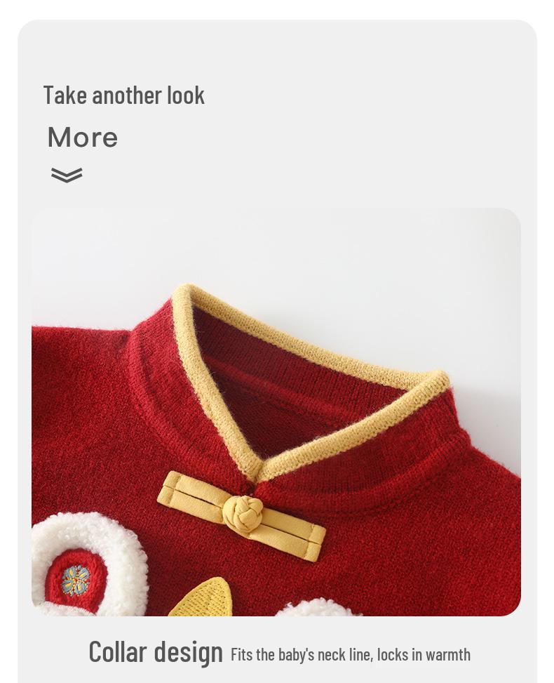 DUUDUU Baby Girl Knitwear 2025: Chinese Style Infant Sweater, Autumn/Winter, A-Class Quality