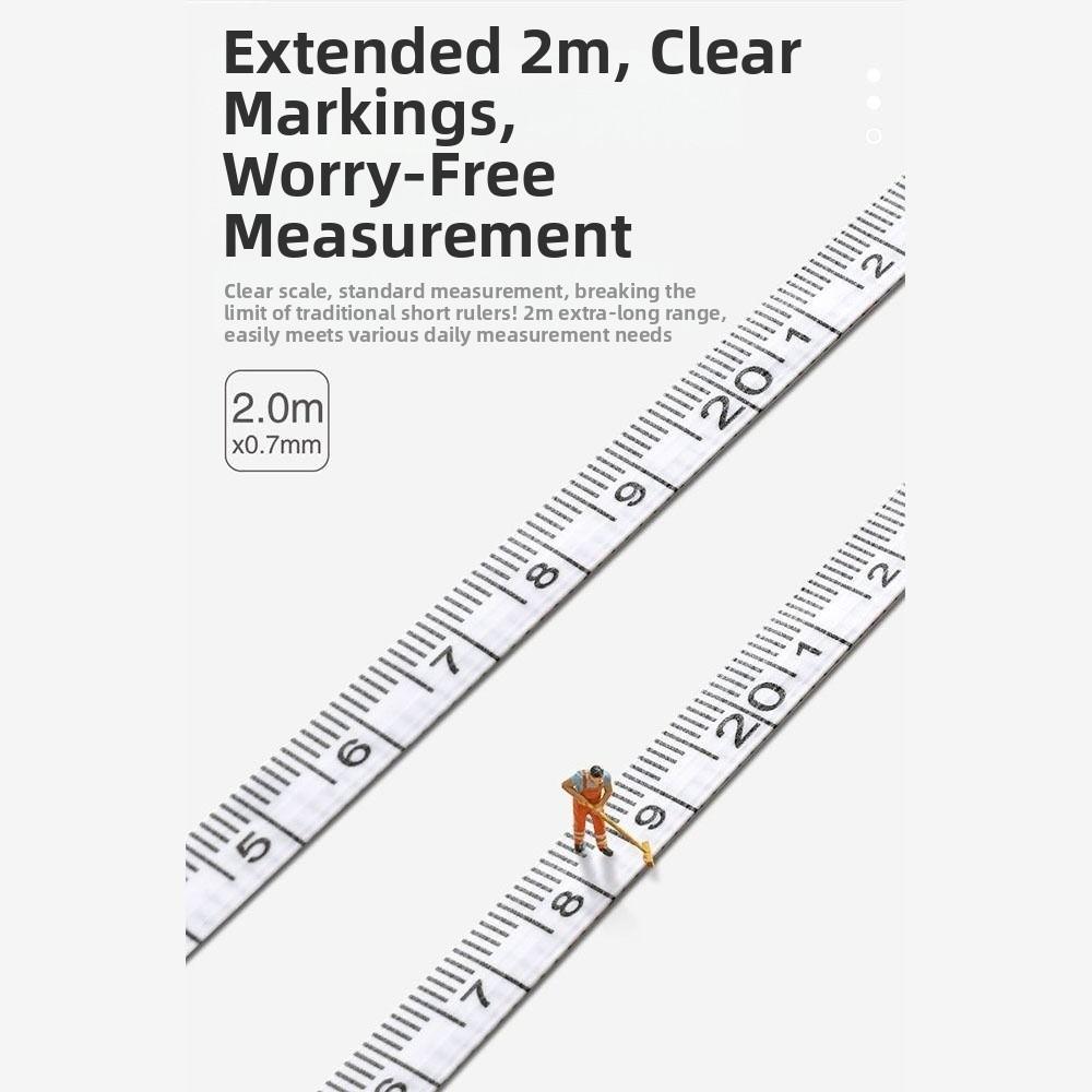 One Click Rebound Soft Leather Ruler Multifunctional Clothing Tailor Ruler  Clothing Tailor