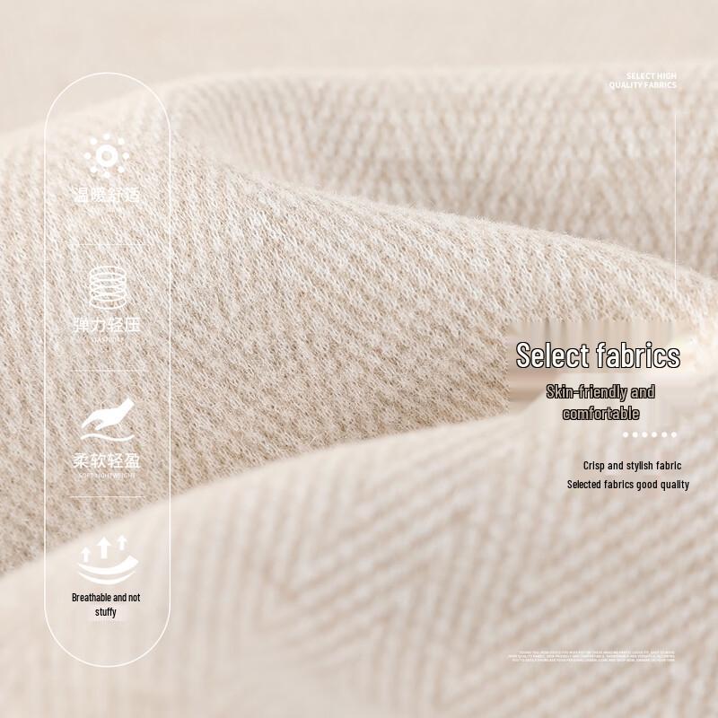 Hstyle Women's Wool Blend High-Waist Wide-Leg Trousers