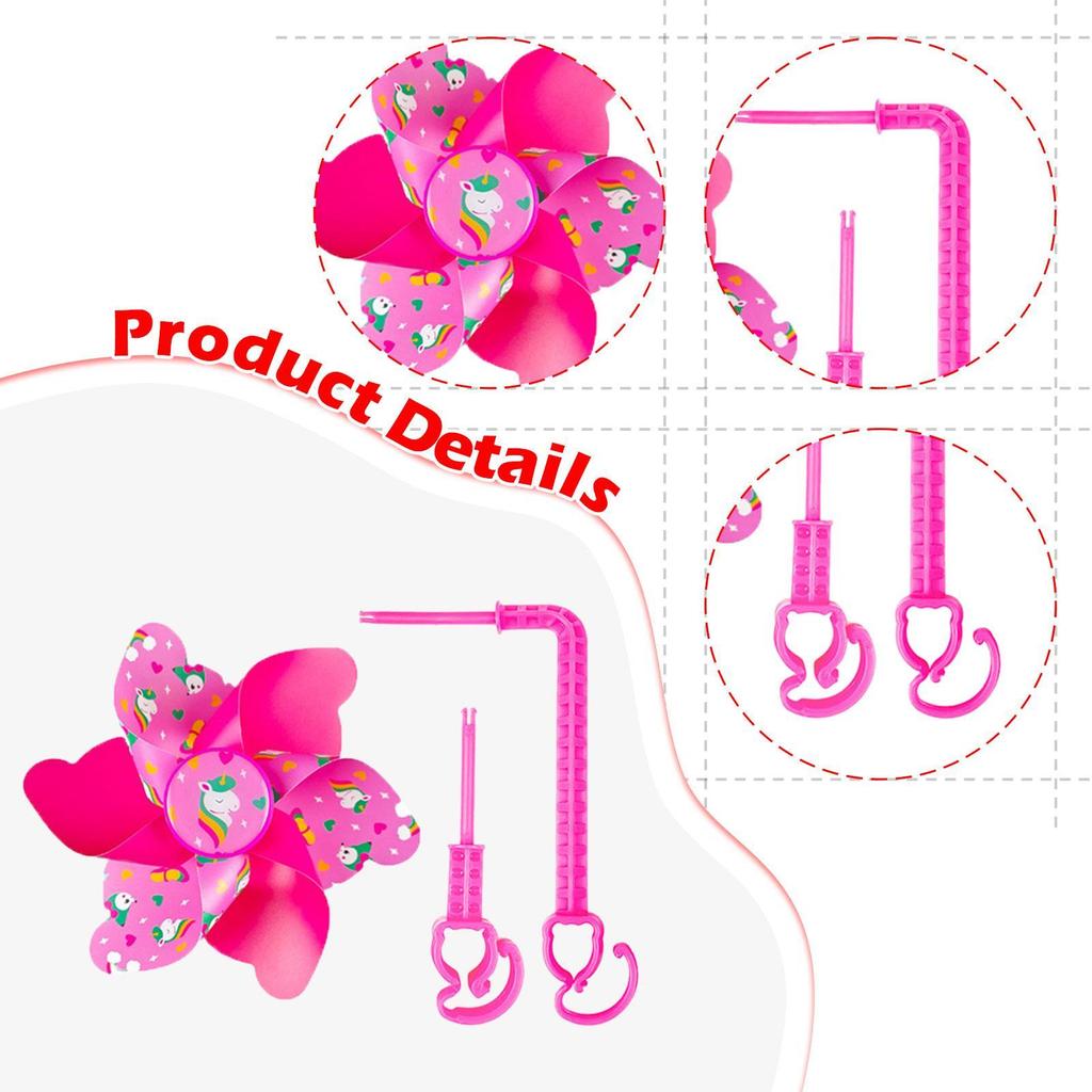 Bike Handlebar Pinwheel Kids Windmill Easy Installation Lightweight Children Ornament