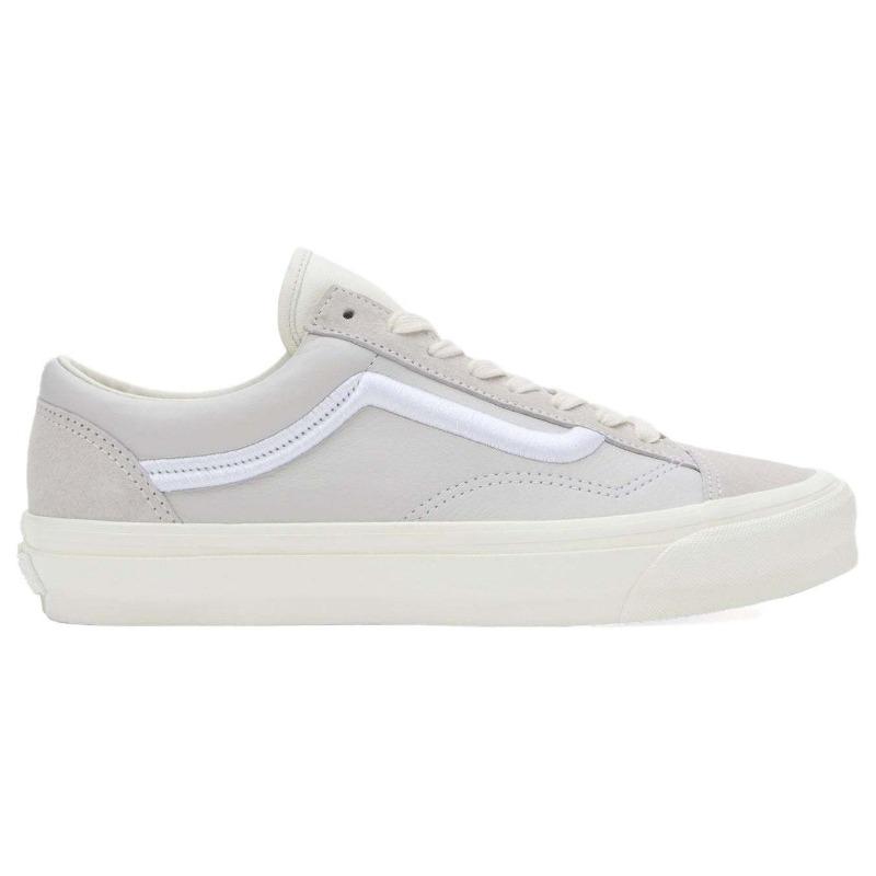 Vans Old Skool Reissue 36 Unisex Low-top Skate Shoes Grey White VN000CR3CPN