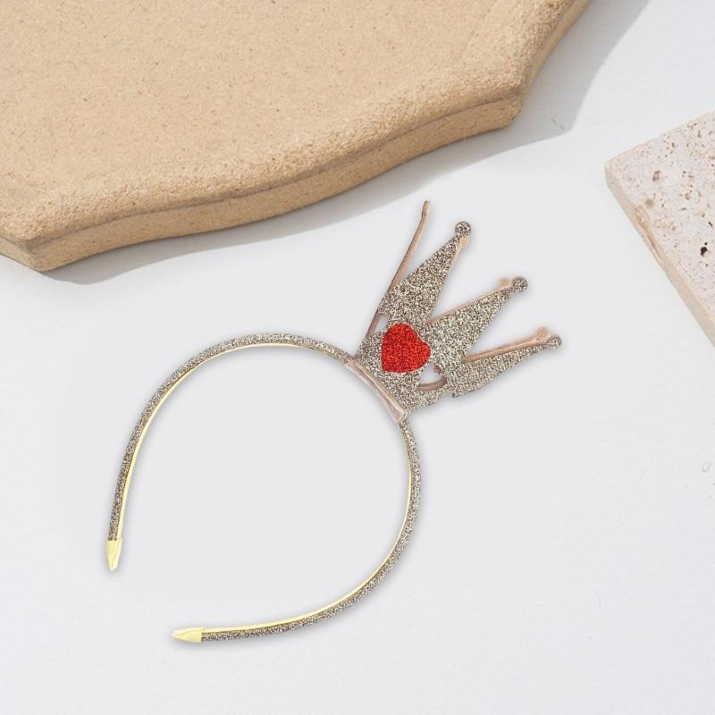 Funkelnde Tiaras Krone Stirnband für Party Ausgehöhltes Herz Haarreif Haaraccessoire für Partys und Geburtstag Festivalzubehör