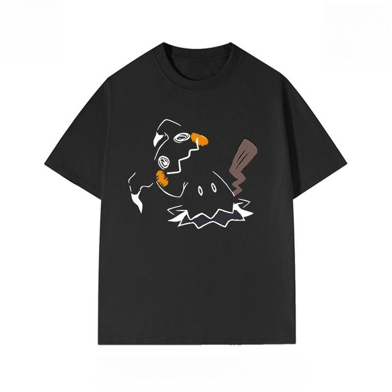 Miniso Pokémon Mimikyu 2025 Summer New Trendy Women Men T-shirt Cartoon Animation Periphery Loose Casual Versatile Top