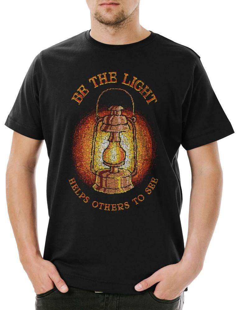 

Be The Light Mens T-Shirt Oil Lamp Oil Lamp Lamp Gamer Gaming Games Pixel XL